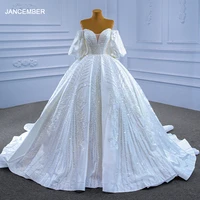 rsm67326 luxury wedding dress plus size with glitters wedding dresses with sleeves off shoulder vestidos de novia bohemia 2021