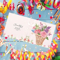 8pcs diamond painting greeting cards cartoon flower easter birthday postcards 5d diy kid festival embroidery greet card gift