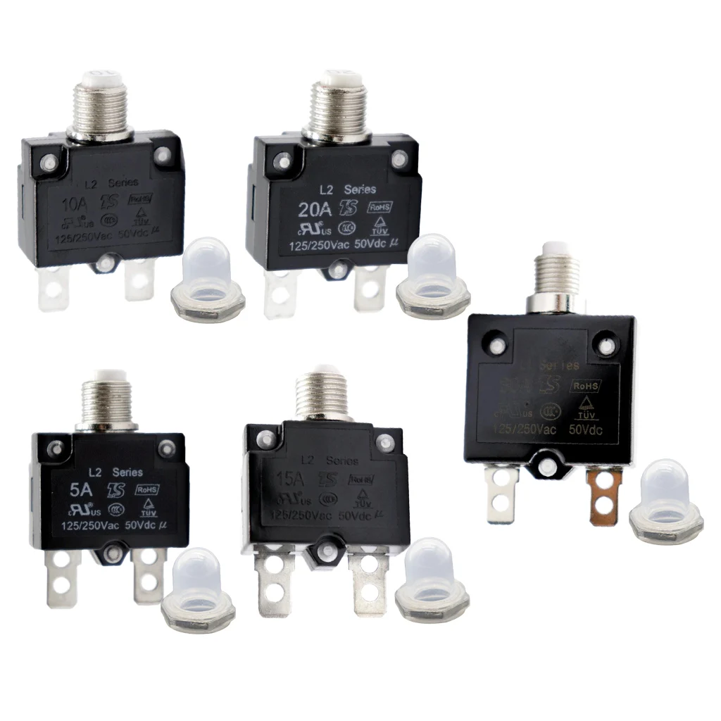 

5A/10A/15A/20A/30A Push Manual Reset Thermal Circuit Breaker Overload Switch