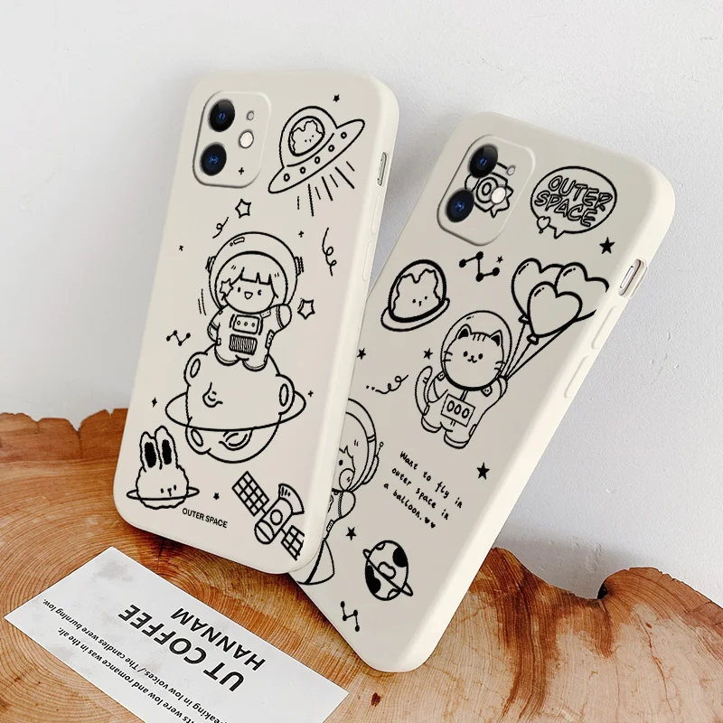 

Wonderful Wandering Phone Case For iPhone 12 Pro Max 11 X XS XR XSMAX SE2020 8 8Plus 7 7Plus 6 6S Plus Liquid Silicone Cover