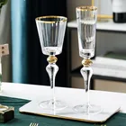 Европейский стиль, волнистый золотой бокал для красного вина, высококачественный бриллиантовый Кубок для дворца, ресторана, семейного хрусталя