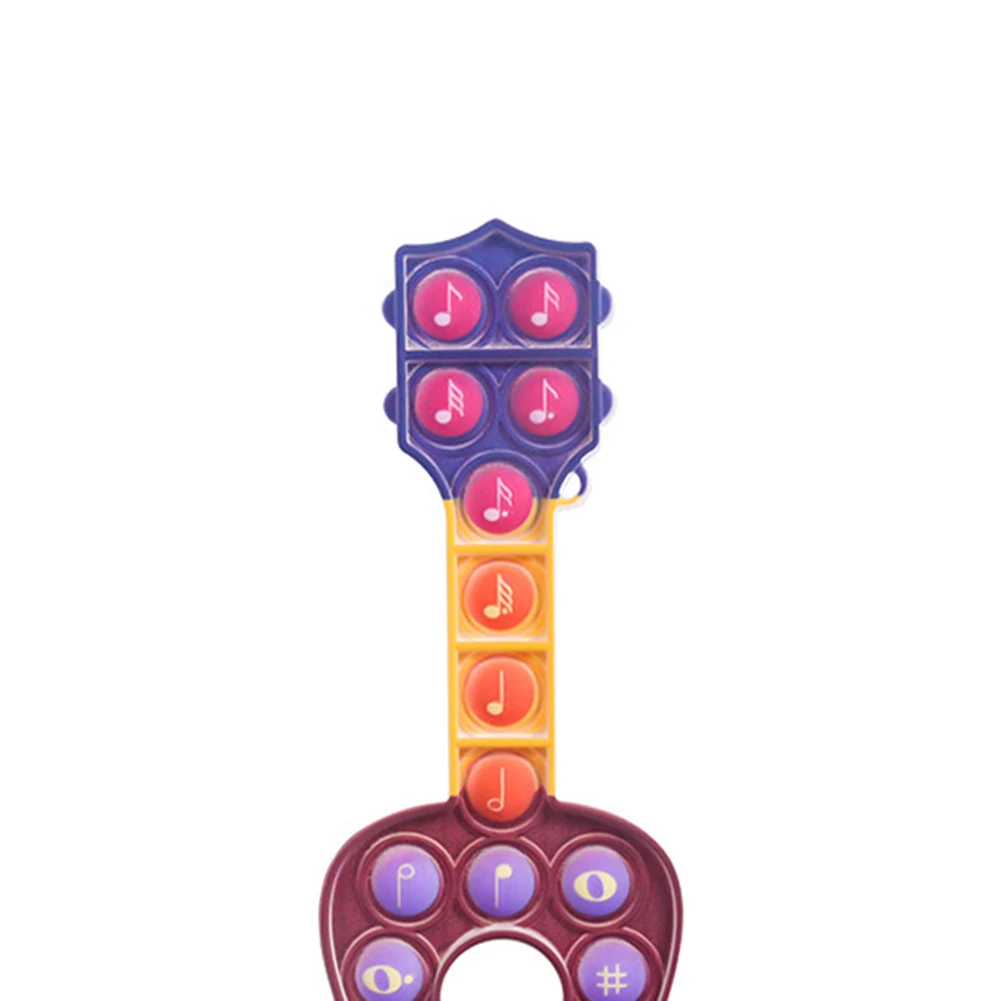 

Guitar Silicone Push Pop Bubble Sensory Fidget Toys Autism Stress Reliever
