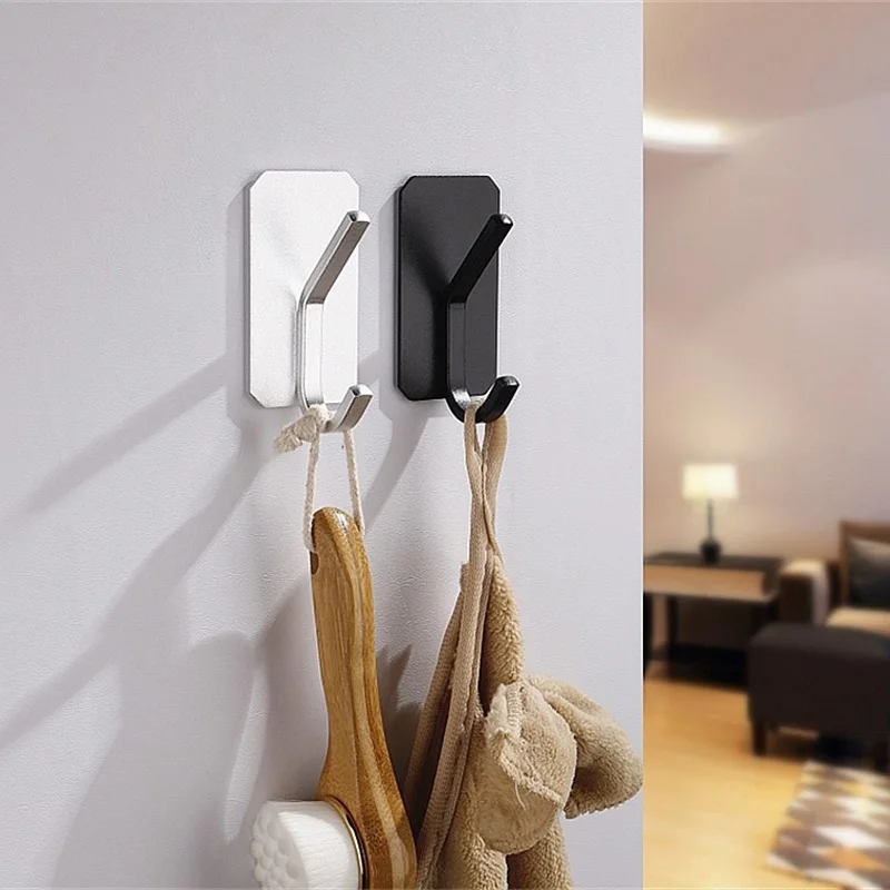 

Home Kitchen Wall Rack Strong Adhesive Wall Hook Adhesive Hook Reusable Seamless Hanging Hook for Kitchen Bathroom Office