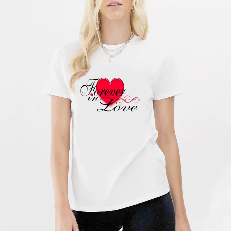 

GRL PWR Letter Heart Print Women T Shirts Fashion Short Sleeve Female Summer Tops Casual Love Tees