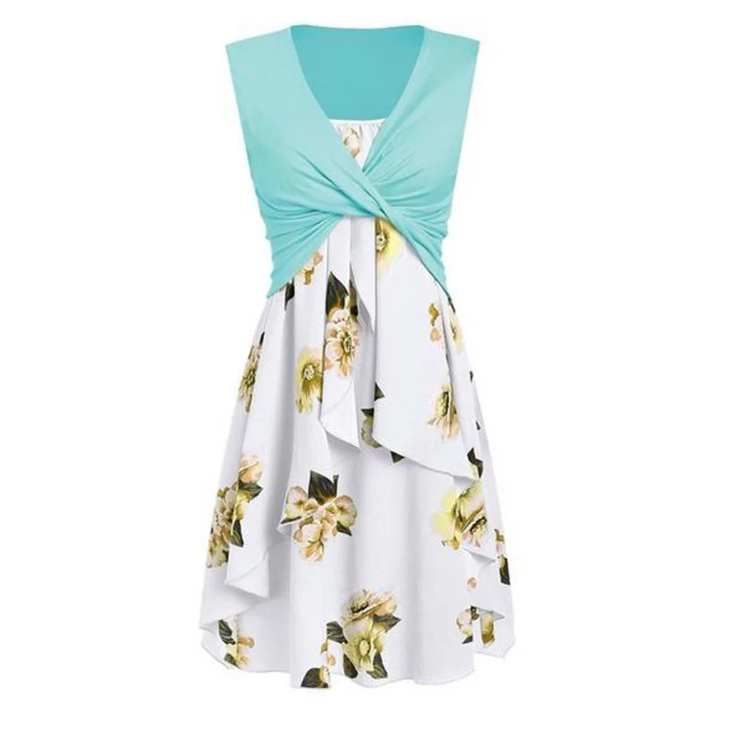 

New Fashion Printed Dress Vest Suspender Two Piece Set Large Women