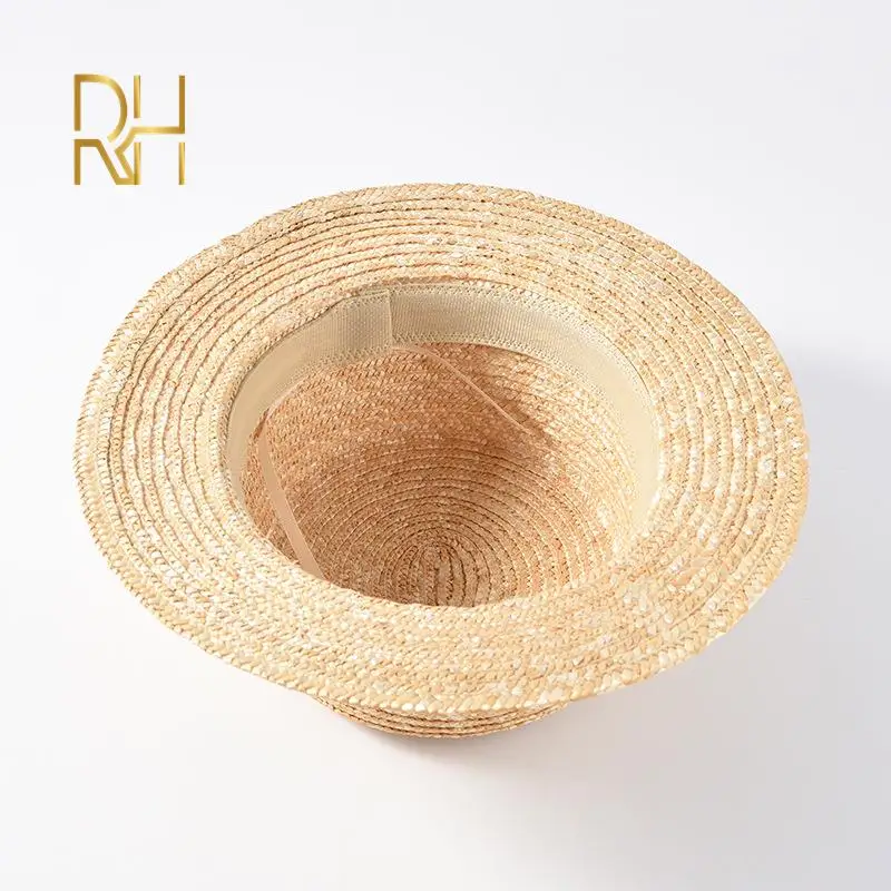 Летняя классическая простая соломенная шляпа RH из пшеничной соломы повседневная