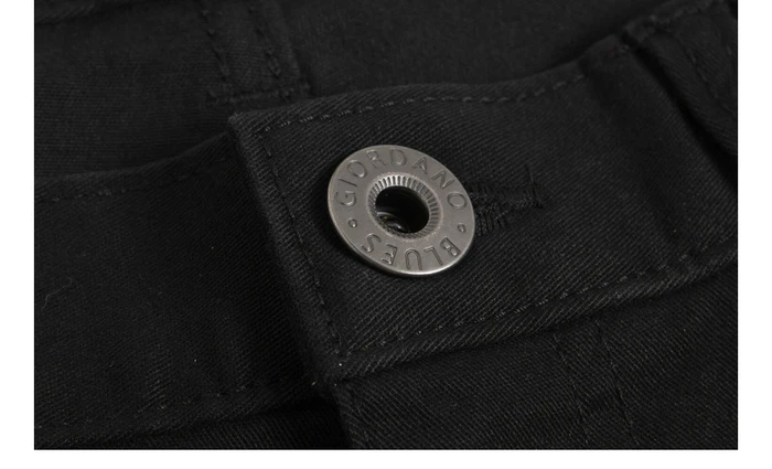 Giordano мужские стрейчевые повседневные джинсовые брюки из натурального хлопка на средней талии