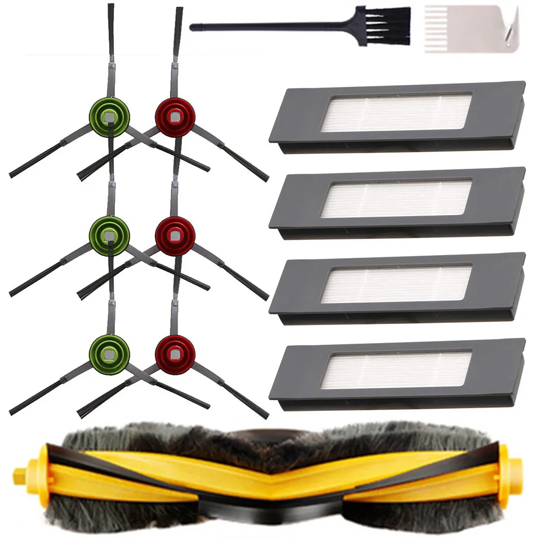 

Roller Brush Filters Side Brushes Cleaning Brush Kit For Ecovacs Deebot OZMO 920 950 T5 T8 T9 AIVI MAX Yeedi 2 Hybrid Cleaner