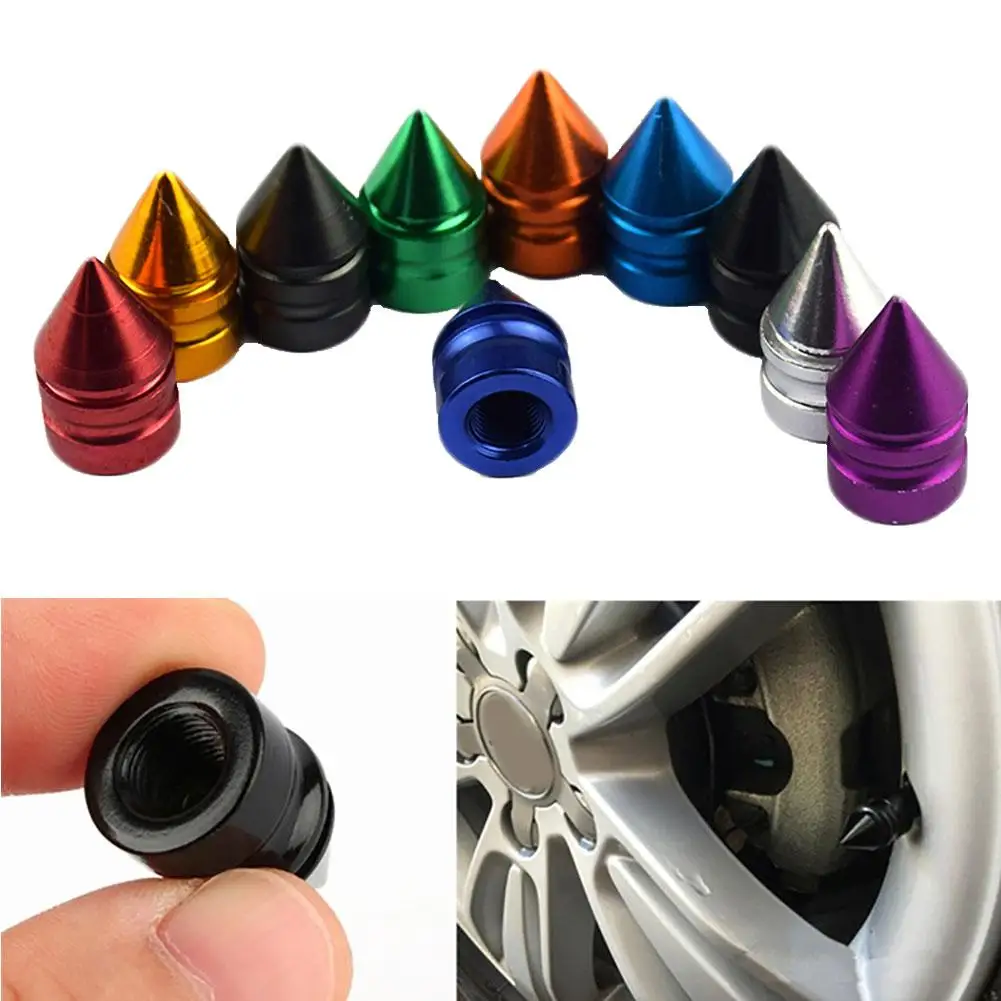 

80% HOT SALES 4Pcs Stylish Tower Shape Metal Car Wheel Tire Air Valve Dust-proof Caps Cover