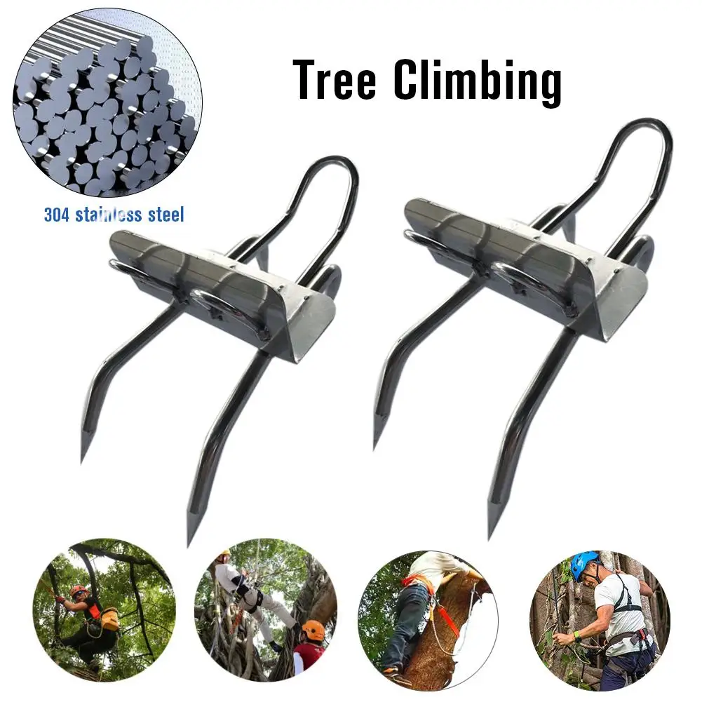 

Tree Climbing Tool Pole Climbing Spikes For Hunting Observation Picking Fruit 304 Stainless Steel Climbing Tree Shoes Drop Ship