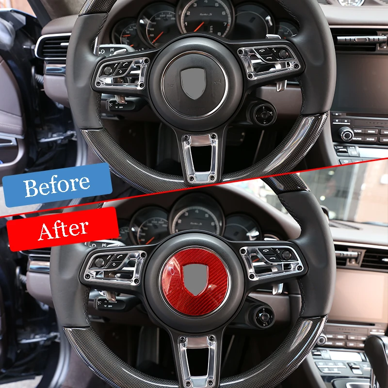 1 шт. декоративная панель на руль автомобиля из углеродного волокна для Porsche 911 718