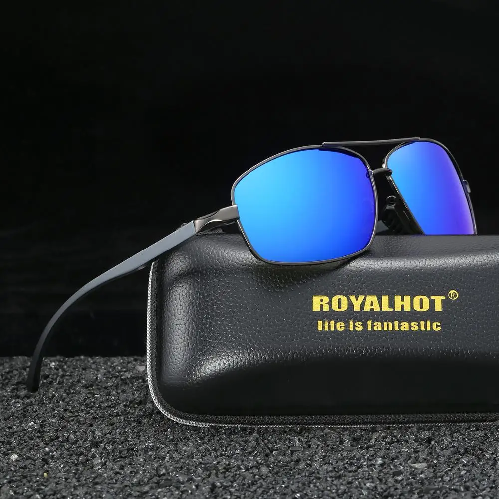 Солнцезащитные очки RoyalHot мужские и женские прямоугольные с поляризационными