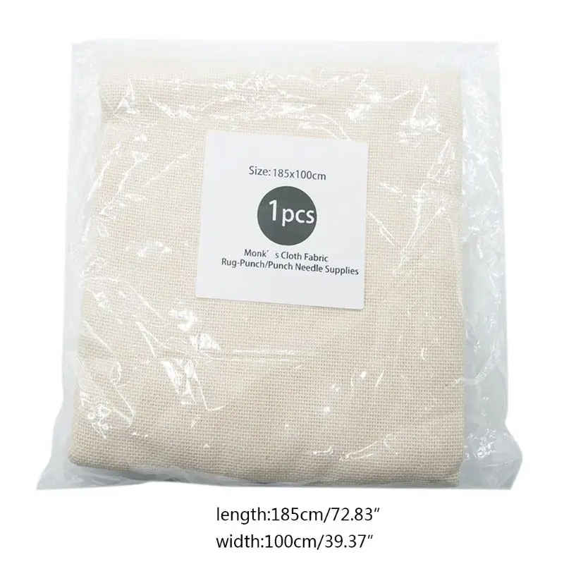 

Cotton Monks Cloth for DIY Embroidery Needlework Sewing Punch Needle Accessory 95AA