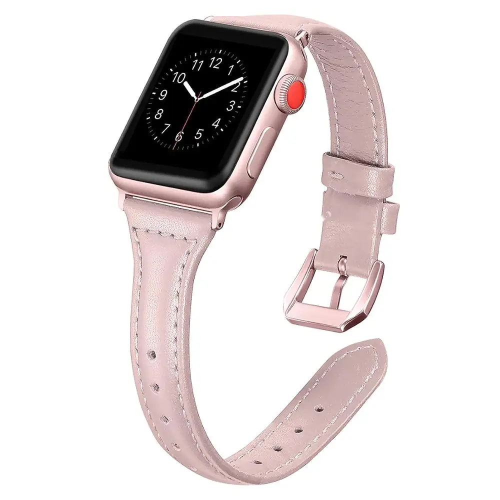Pink С цветочным узором ремешок для apple watch, ремешок 42 мм, 38 мм, ремешок для наручных часов iwatch, Версия 44 мм 40 мм Series 5/4/3/2/1 кожаный ремешок correa спортивный браслет - Цвет ремешка: Pink