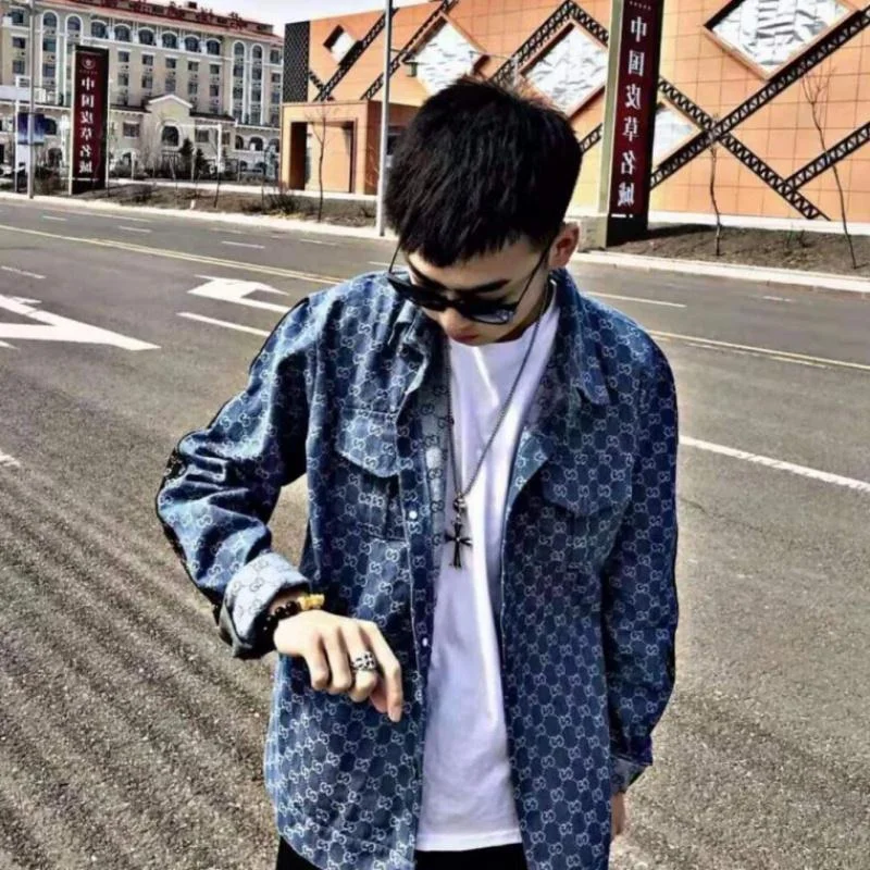 

2021 social spirit guy coat denim jacket coat men and women