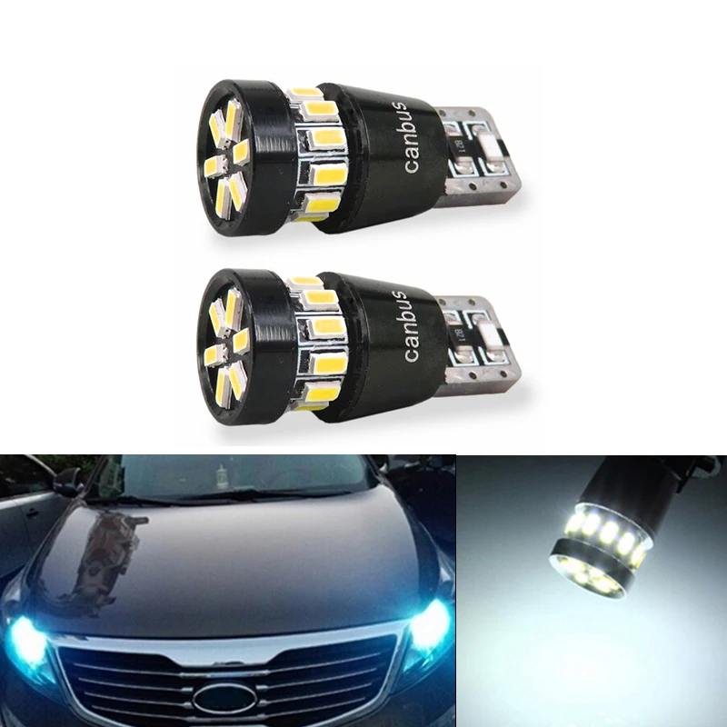 2x Canbus автомобильный 3014 SMD T10 светодиодный W5W объектив проектора светильник лампы