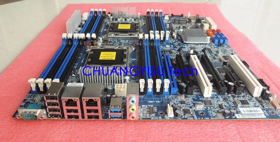 Бесплатная доставка материнская плата для сервера CHUANGYISU D30 V2.0 C602 socket 2011 FRU 03T6735