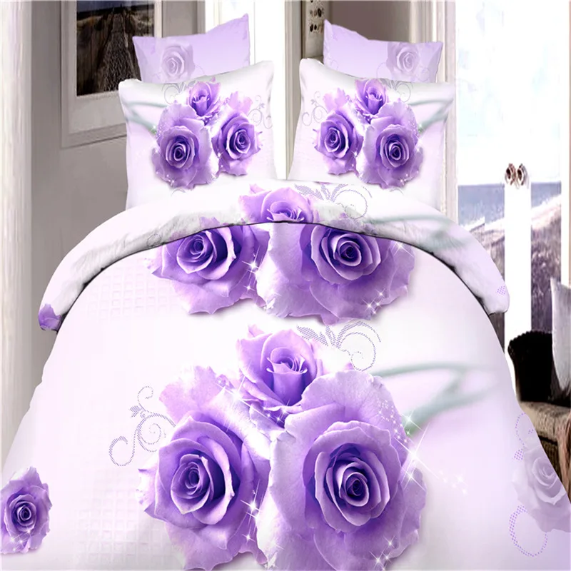Новый роскошный жаккардовый Комплект постельного белья 3d Love Rose свадебный