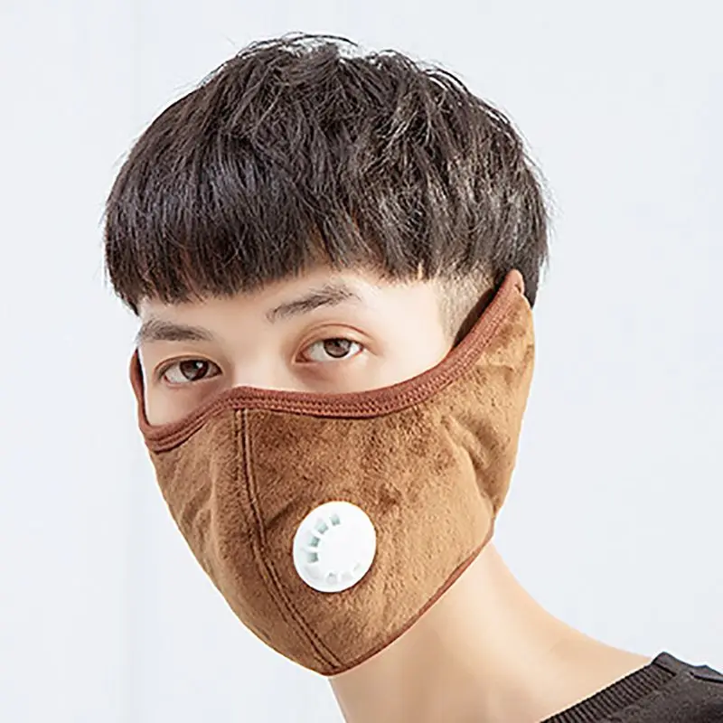 Осенняя дышащая маска Pm2.5 от смога и пыли унисекс теплая защита ушей Два в одном