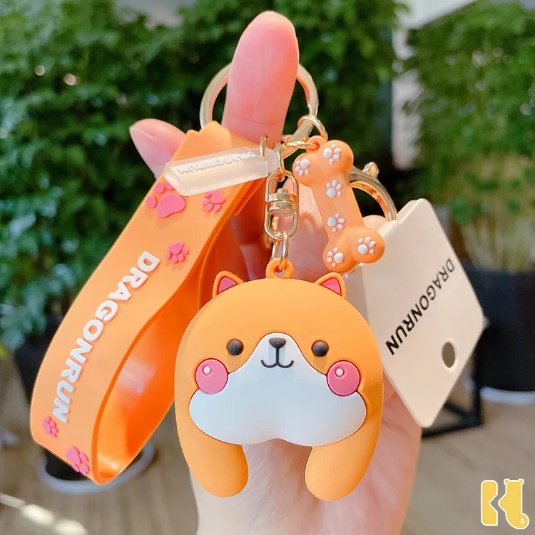 

Lovely Cat Butt Keychain Creative Personality Cartoon Silicone Backpack Pendant Bag Decoration Car Keyring Accessories Gift New