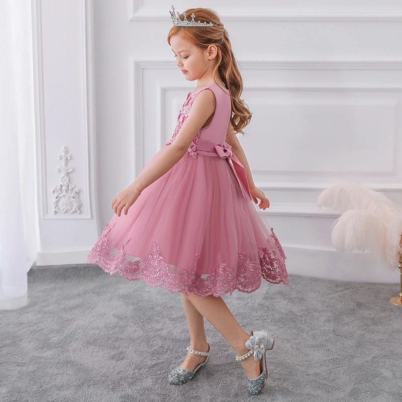 2022 Summer Bridesmaid Gown Girl Party Dress Kids Dresses For Girls Clothes Children Flower Princess Elegant Wedding | Детская одежда и