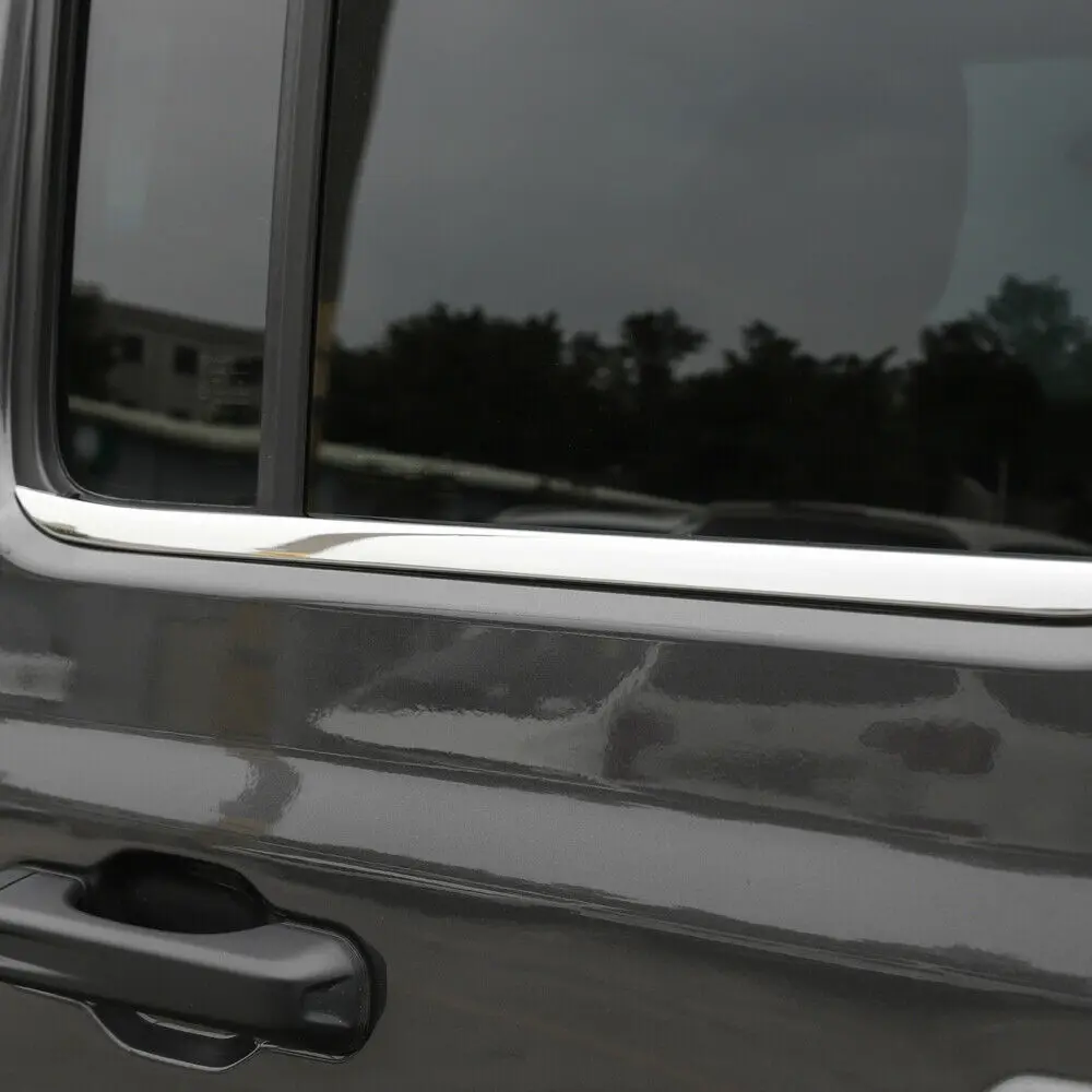 Для Jeep Wrangler JLU 2018 2019 отделка из нержавеющей стали для оконного порога 2