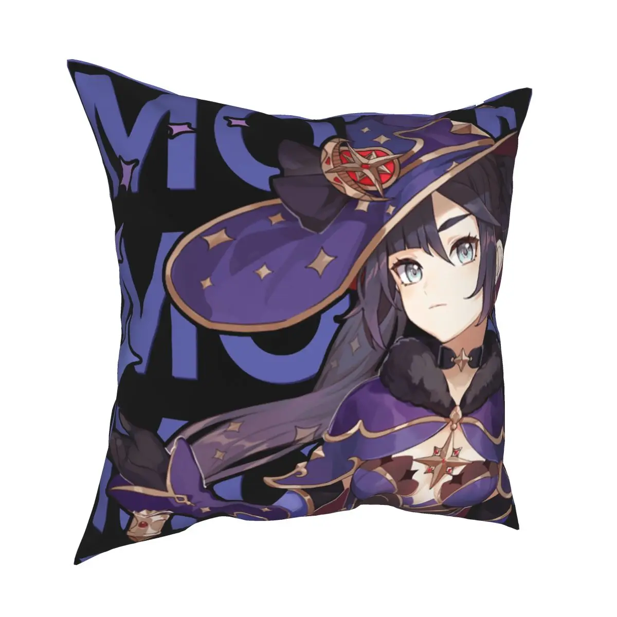 

Mona Genshin Impact Pillowcase Soft Polyester Cushion Cover Gift Pillow Case Cover Living Room Square 18''