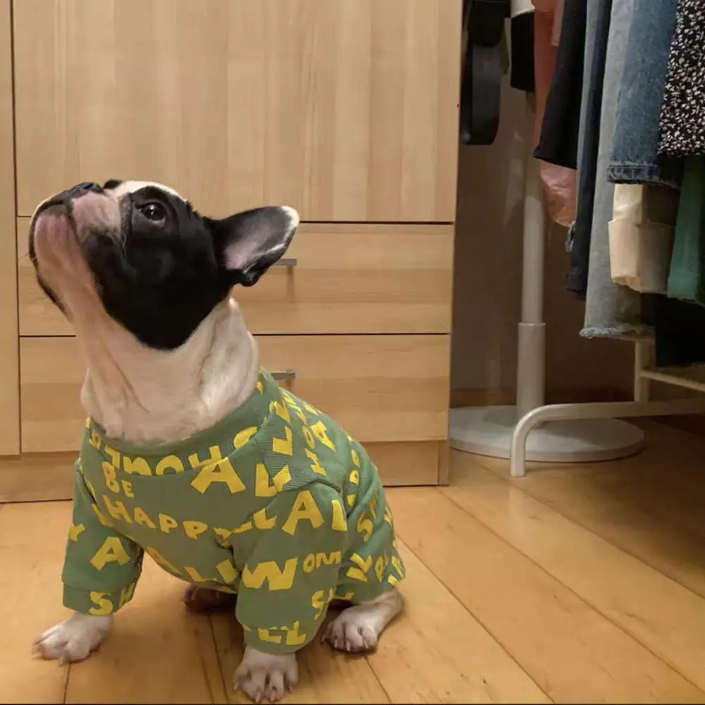 Трикотажное нижнее белье для французского бульдога одежда собак щенков пальто с