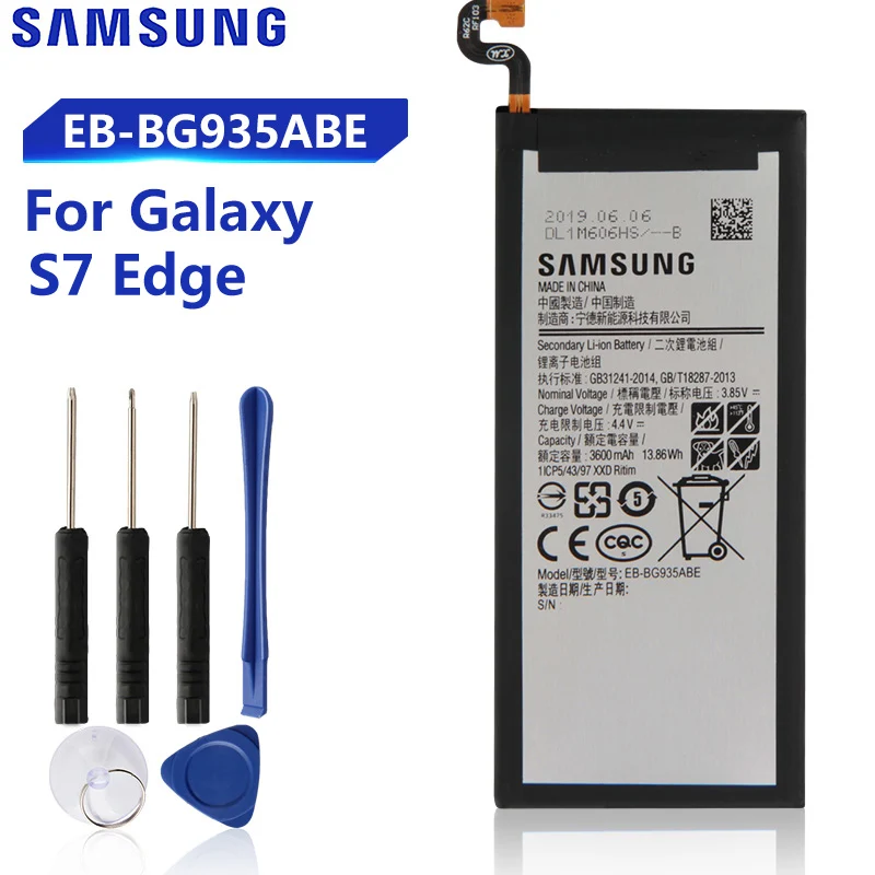 Оригинальная сменная батарея Samsung для Galaxy S7 Edge SM G935F G9350 G935FD телефона|Аккумуляторы