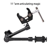 adjustable magic articulated arm super clamp 11 inch for mounting monitor camera dslr led light lcd video camera flash