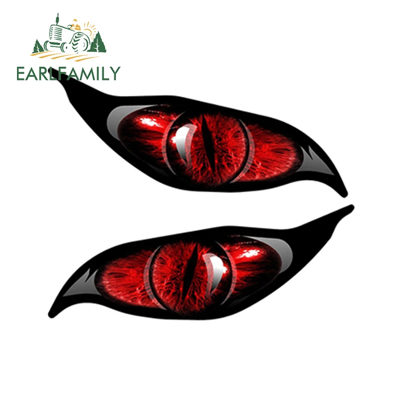 EARLFAMILY 13 см x 5 2 шт. красный сглаза Монстр Зомби виниловая графическая наклейка для