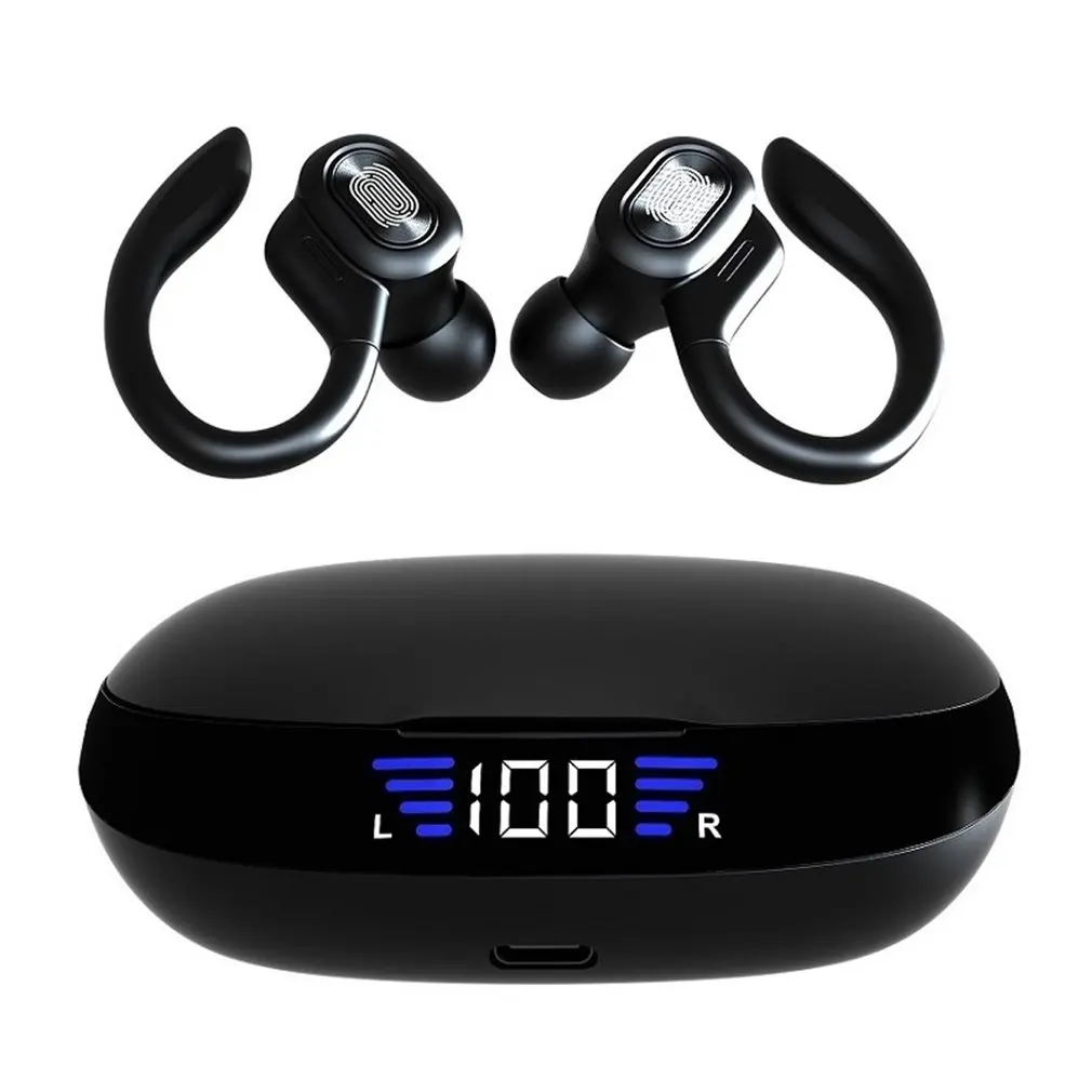 

VV2 True Wireless Three-digit Display Headset Hanging Type Sports Stereo Earbuds Waterproof Headphones