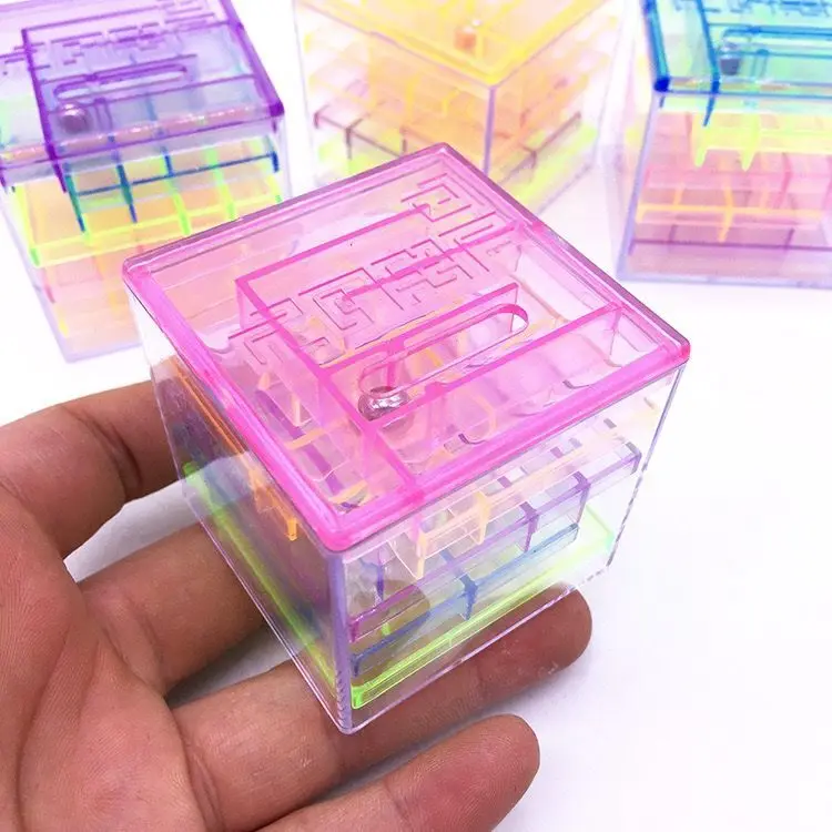 

3D Mini Colorful Cube Maze Magic Cube Puzzle Game Learning Toys Labyrinth Rolling Ball Toys For Children Adult
