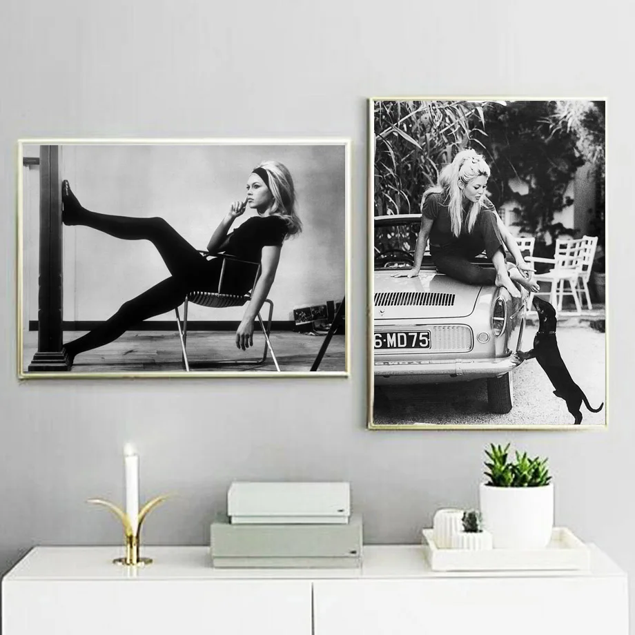 Модная Настенная картина с изображением девушки из Нью Йорка и цветов черные