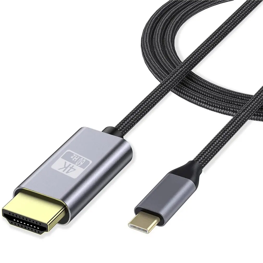 

1.8M Type C to HDMI-compatible Cable USB 3.1 to HDMI-compatible 4K Adapter Cables for MacBook for iPad Pro Huawei USB-C Cable