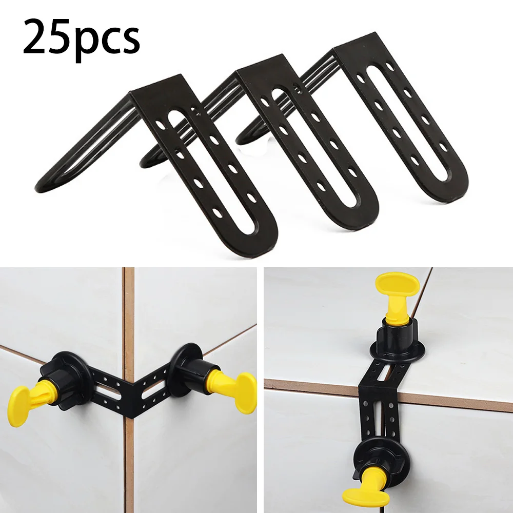 

25pcs Angle Leveling Tool 90 Degree Tools Tile Leveler Spacers Fixed Locator Practical Leave Seams Leveler Measuring Tools