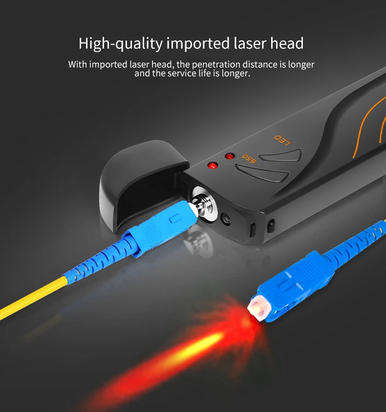 

Волоконно-оптический тестер FTTH 15 км/20 км/30 км, ручка с красным лазерным светом, Визуальный дефектоскоп, светодиодный индикатор, USB-ручка для з...