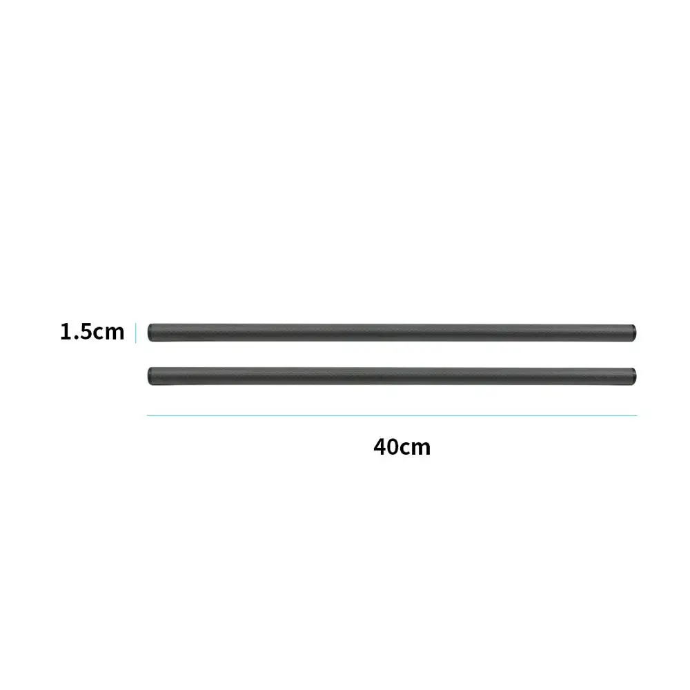 1Pair 400mm Length 2 шт 10 см/25 см/30 см/40 см углеродное волокно трубчатая штанга для диаметром 15 мм штанга рельсовая система непрерывного фокусировки камеры клетка комплект - Цвет: 1Pair 400mm Length