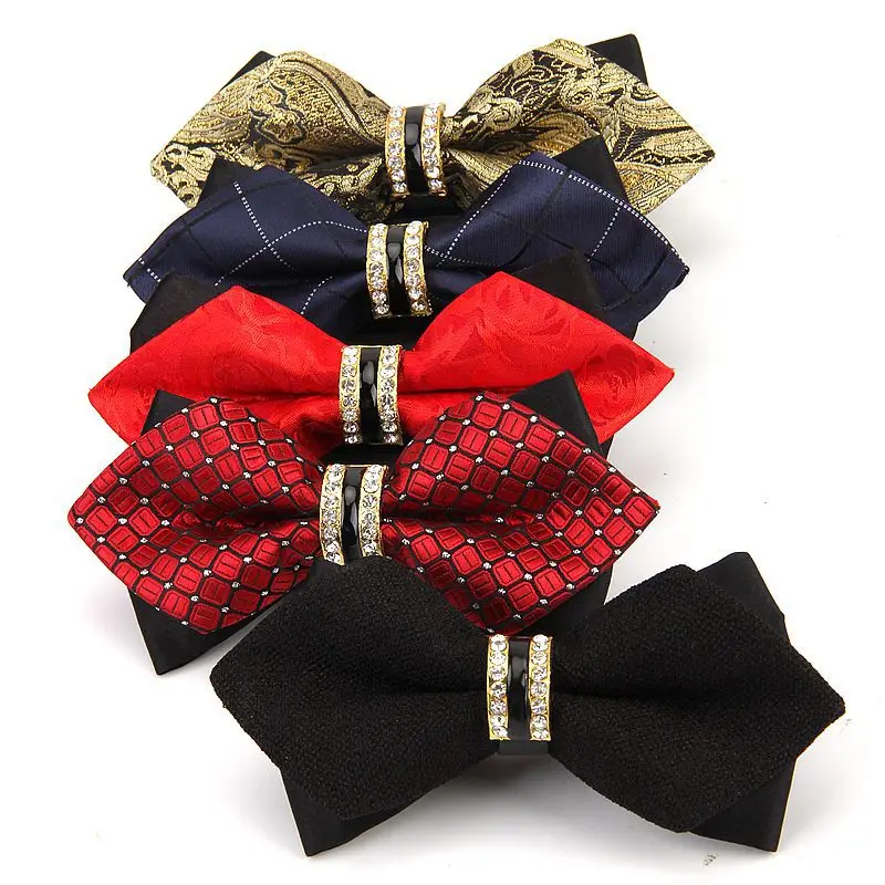 

Linbaiway Men's Ties Bowties Butterfly Wedding Bow Tie for Mens Women's Shirt Bowknot Bridegroom Bowtie Cravat Custom Logo
