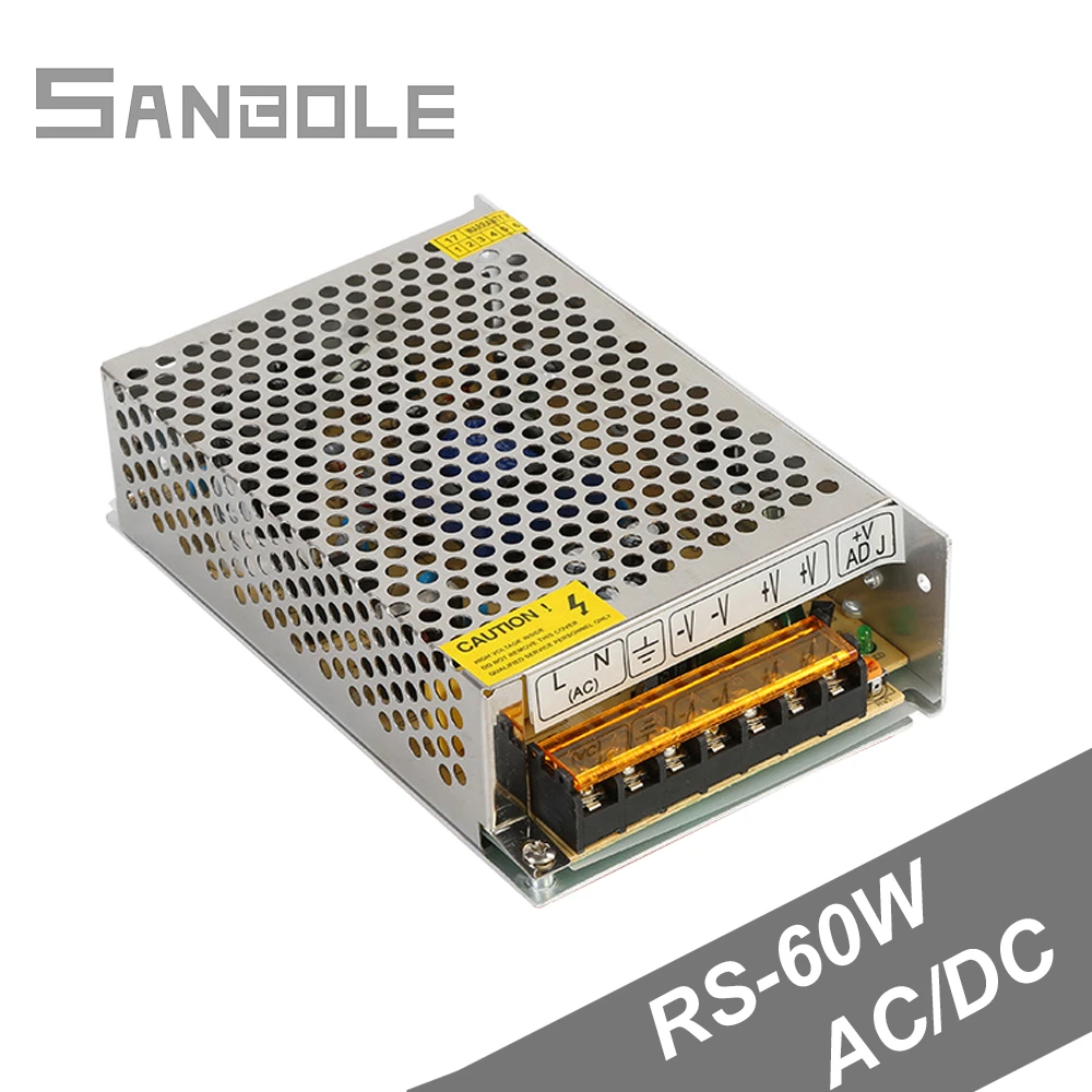 Импульсный блок питания, медицинский контрольный инструмент 60 Вт 5 в 12 а/12 в 24 В, металлическая оболочка, защита от низкого напряжения