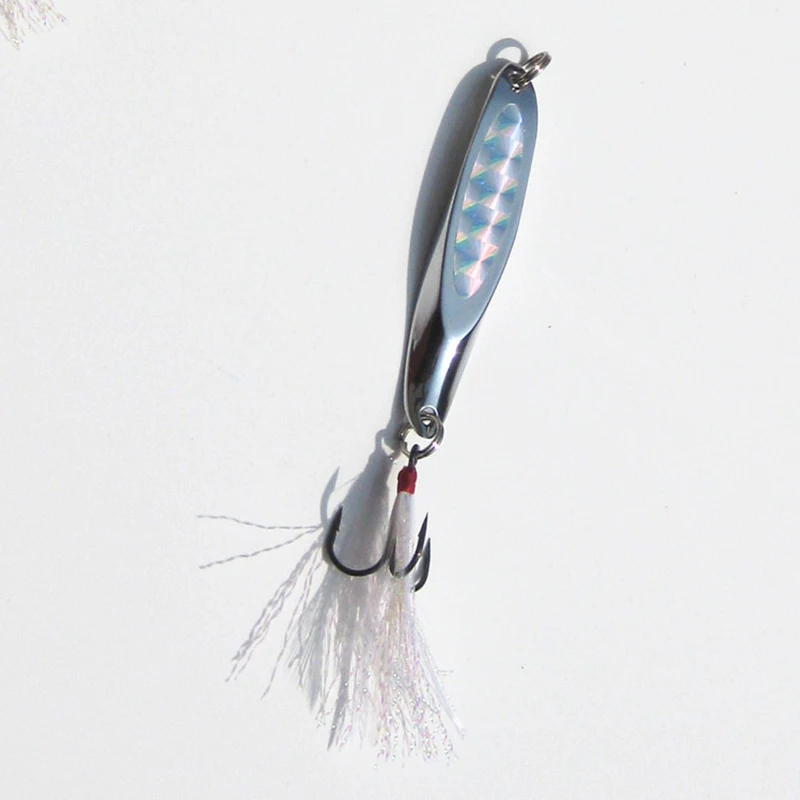 Блесна для спиннинга металлическая золотистая серебристая жесткая с блестками