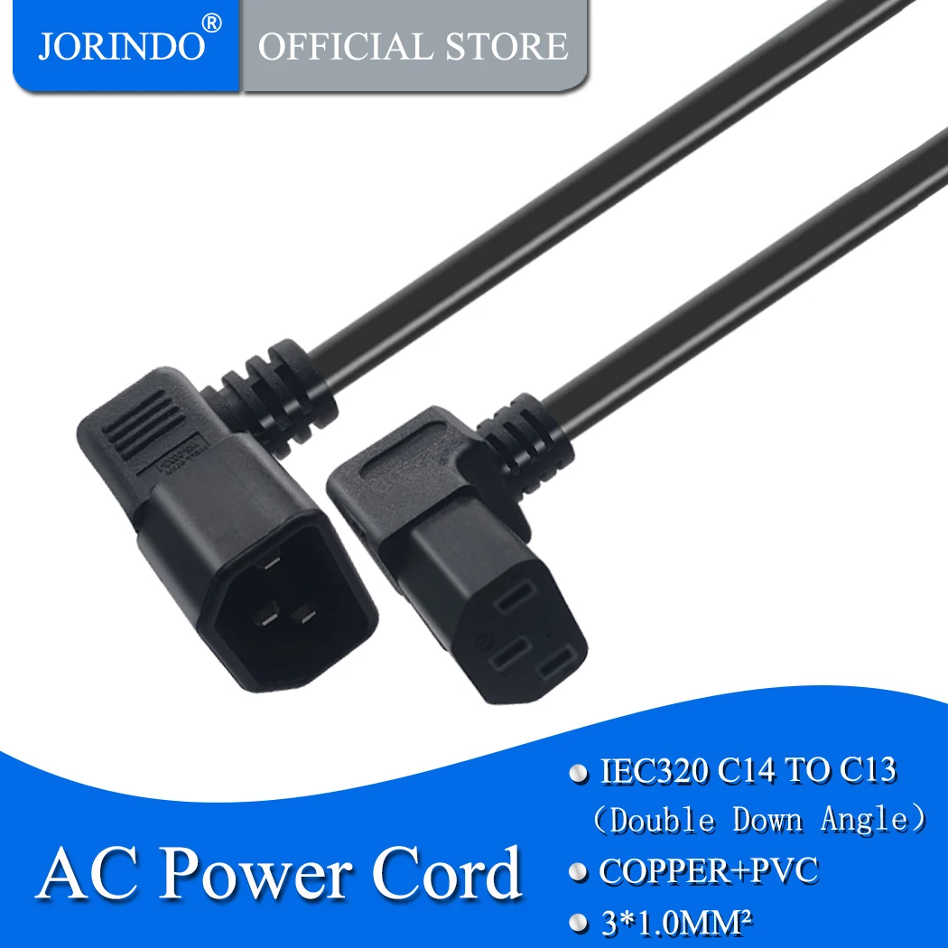 Jorinдо 0 3 м-1 5 м/1ft-4. 9 футов IEC320 C14 к C13 удлинитель питания переменного тока отверстия