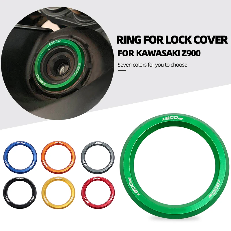

FOR Kawasaki Z900RS 2017-2020 Aluminum Motorcycle Engine Start Stop Ignition Key Ring Surround Ring Ignition Key Ring Sticker