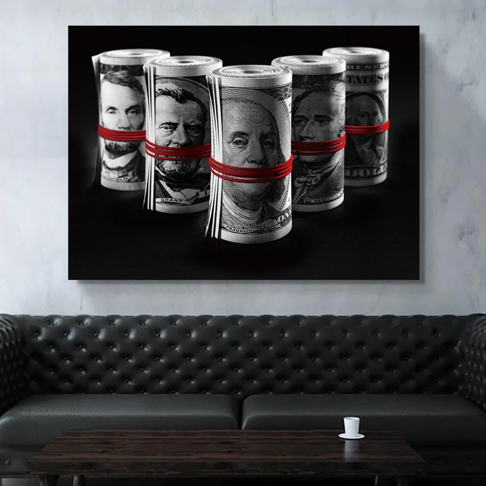 

Dollars Canvas Nordic Posters Money Canvas Painting Quadros Decoracao Posters And Prints Cuadros Modernos Wall Art Drop Shipping