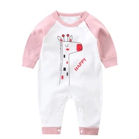 zwf1344 baby boys girls romper cotton long sleeve striped stitching cartoon jumpsuit infant clothing autumn newborn baby clothes
