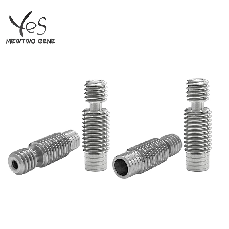 4 шт. детали для 3D-принтера с резьбой M6 нагревательная трубка E3D V6 металлическая