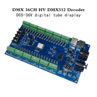 digital tube display 36ch dmx512 decoder controller dc536v max 3a xrl 3pin controllerrgb controller