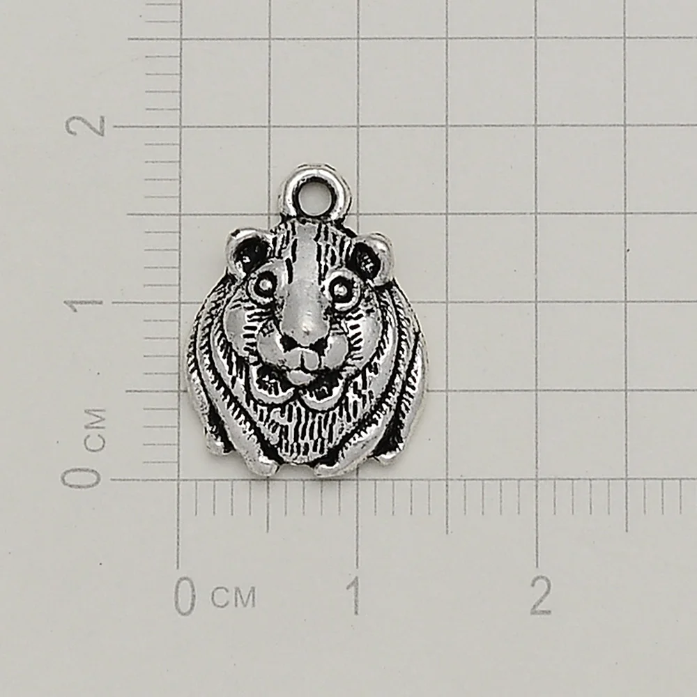 12 шт./лот 14x18 мм Античная Посеребренная Подвеска морская свинка Милая животная