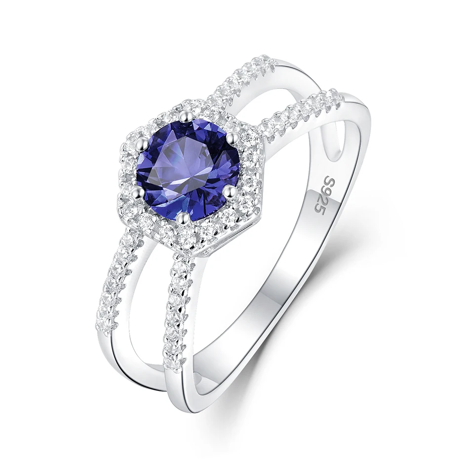 Женские кольца kuolit Tanzanite кольцо из стерлингового серебра 925 пробы с драгоценными