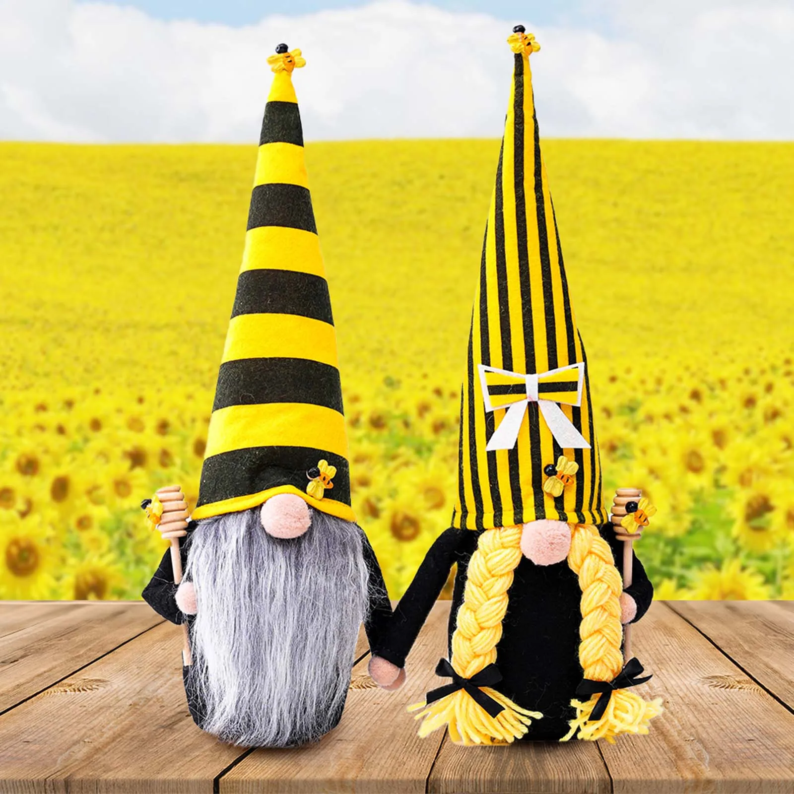 

World Bee Day Gnome Doll Dwarf Plush Doll Decorations Holiday Gifts Household Ornament Doll Decoration For Home Navidad Pendant